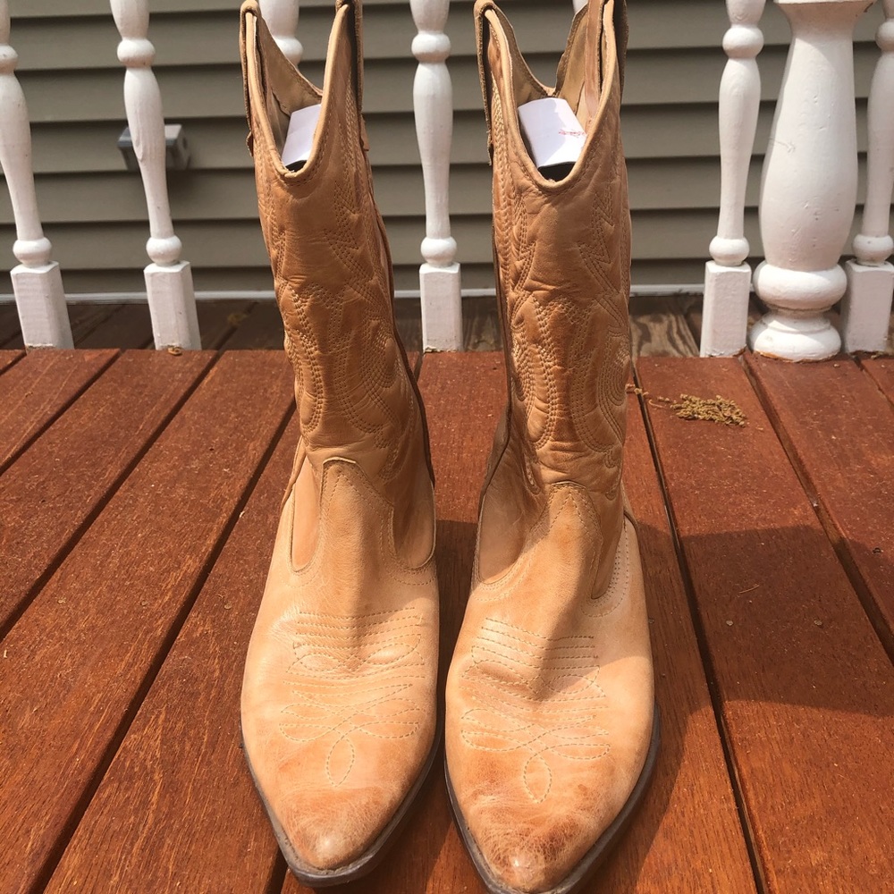Aldo Tan Cowboy Boots